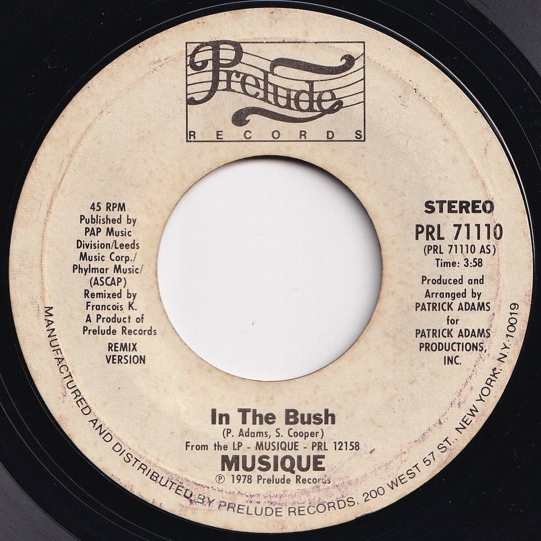 Musique - In The Bush (Remix Version) / (Edited LP Version) (7 inch Record / Used)