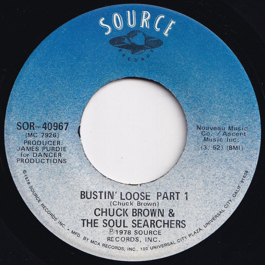 Chuck Brown & The Soul Searchers - Bustin' Loose (Part 1) / (Part 2) (7 inch Record / Used)