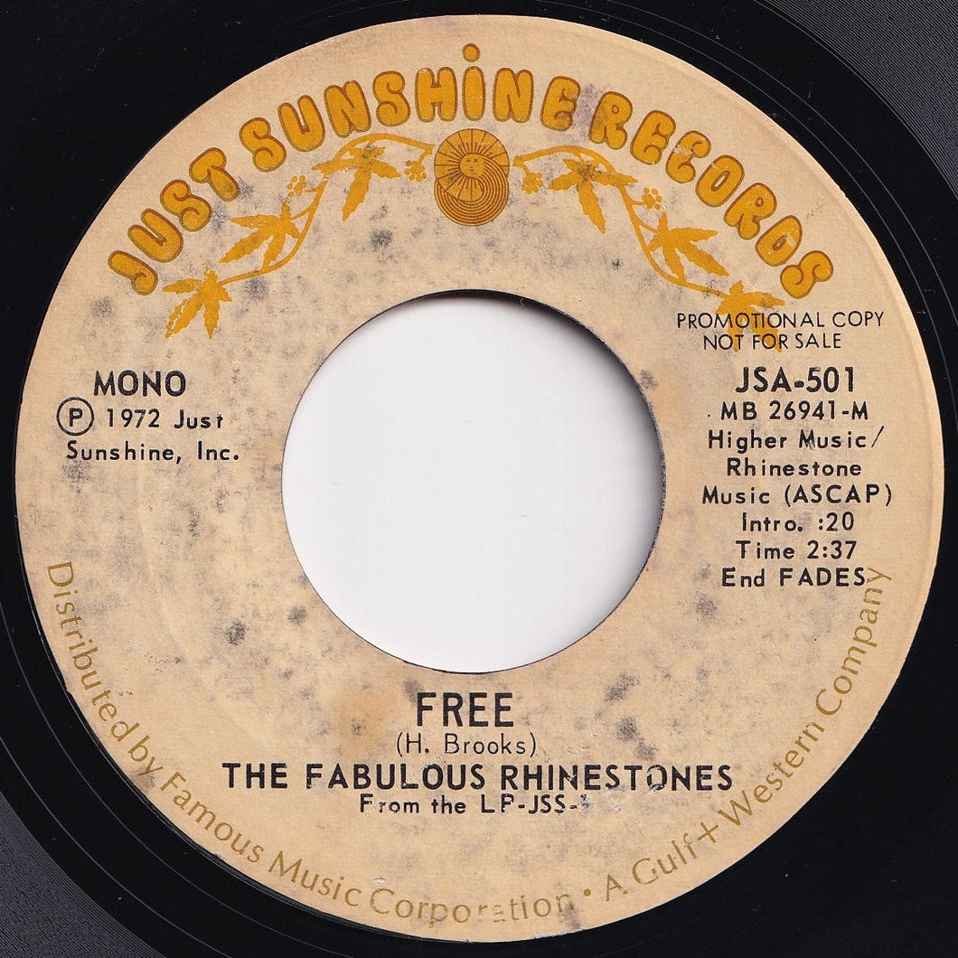 Fabulous Rhinestones - Free / Free (7 inch Record / Used)