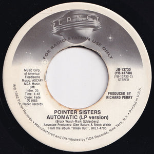 Pointer Sisters - Automatic / (LP Version) (7 inch Record / Used)