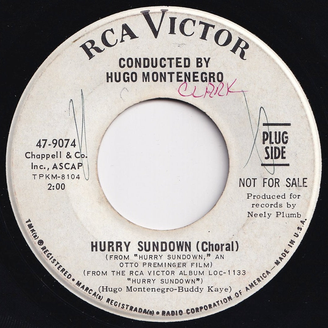 Hugo Montenegro - Hurry Sundown / Charlie's Trip (7 inch Record / Used)