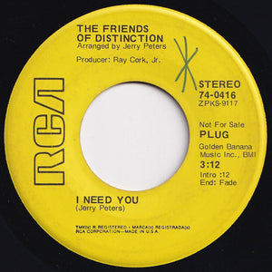 Friends Of Distinction - I Need You / Check It Out (7 inch Record / Used)