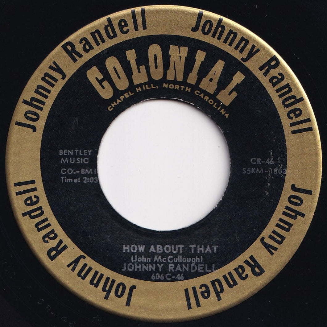 Johnny Randell - How About That / This Is The End (7 inch Record / Used)