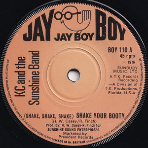 KC And The Sunshine Band - (Shake, Shake, Shake) Shake Your Booty / I'm A Pushover (7 inch Record / Used)