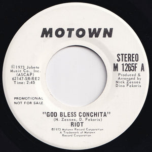 Riot - God Bless Conchita (Mono) / (Stereo) (7 inch Record / Used)