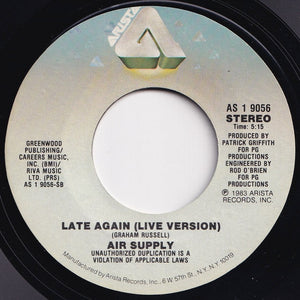 Air Supply - Making Love Out Of Nothing At All / Late Again (Live Version) (7 inch Record / Used)