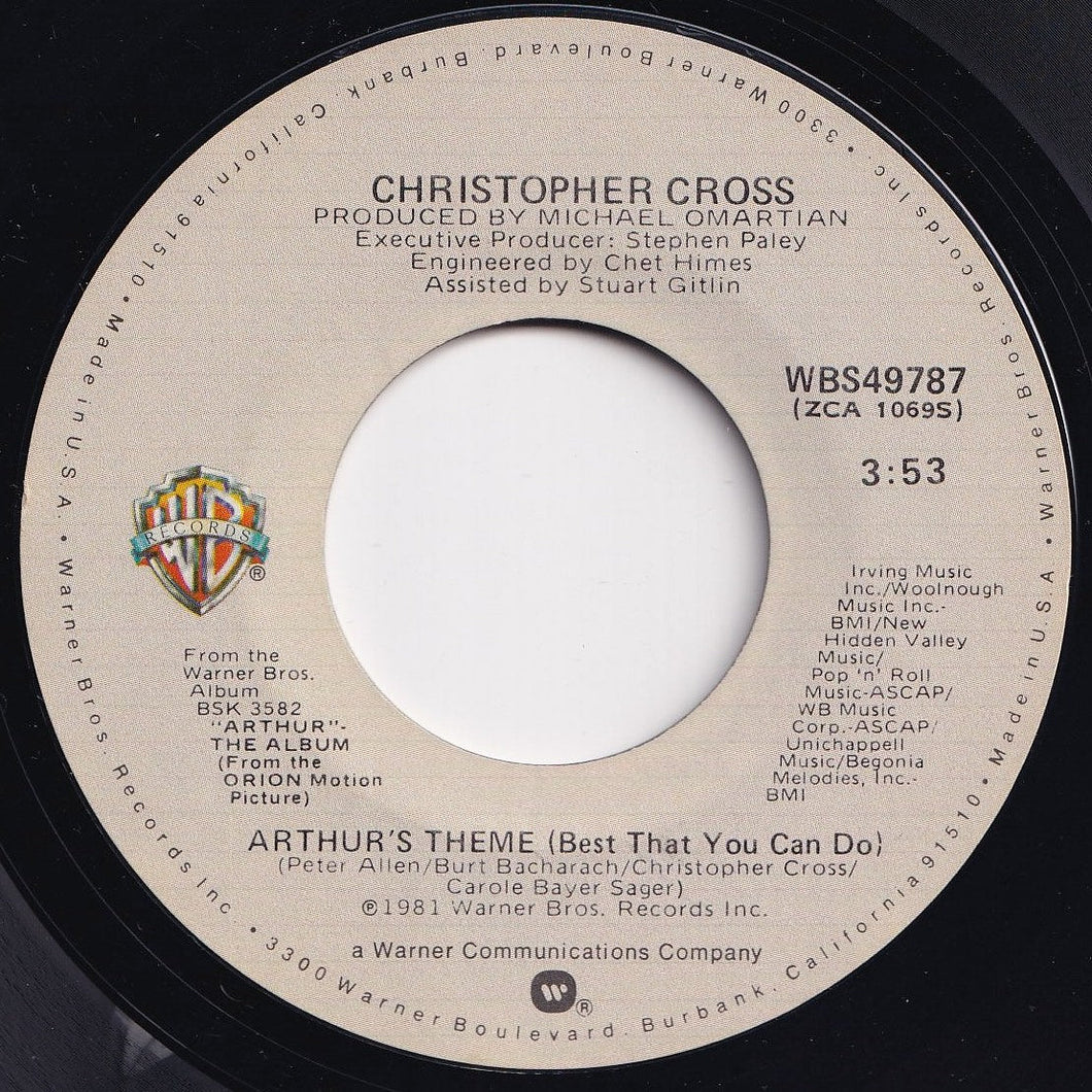 Christopher Cross - Arthur's Theme (Best That You Can Do) / Minstrel Gigolo (7 inch Record / Used)