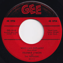 画像をギャラリービューアに読み込む, Frankie Lymon, Teenagers - Who Can Explain? / I Promise To Remember (7 inch Record / Used)
