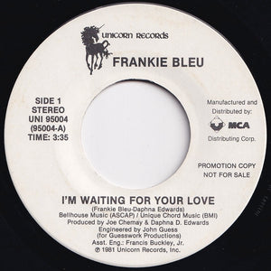 Frankie Bleu - I'm Waiting For Your Love / I'm Waiting For Your Love (7 inch Record / Used)