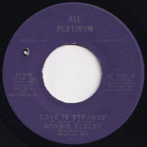 Donnie Elbert - Love Is Strange / (Instrumental) (7 inch Record / Used)