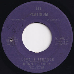 Donnie Elbert - Love Is Strange / (Instrumental) (7 inch Record / Used)