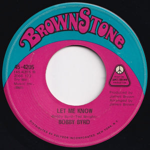 Bobby Byrd - Keep On Doin' What You're Doin' / Let Me Know (7 inch Record / Used)