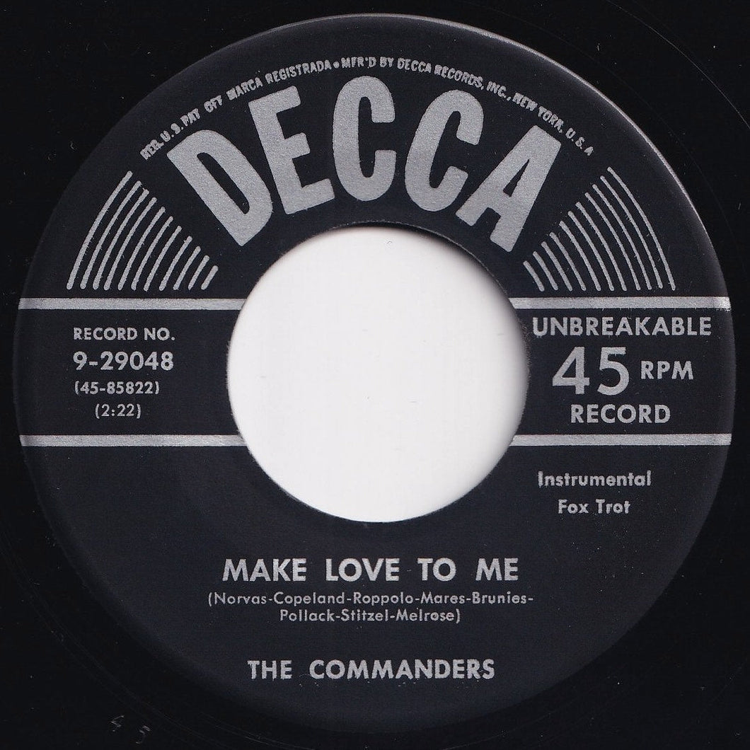 Commanders - Make Love To Me / Kentucky Boogie (7 inch Record / Used)