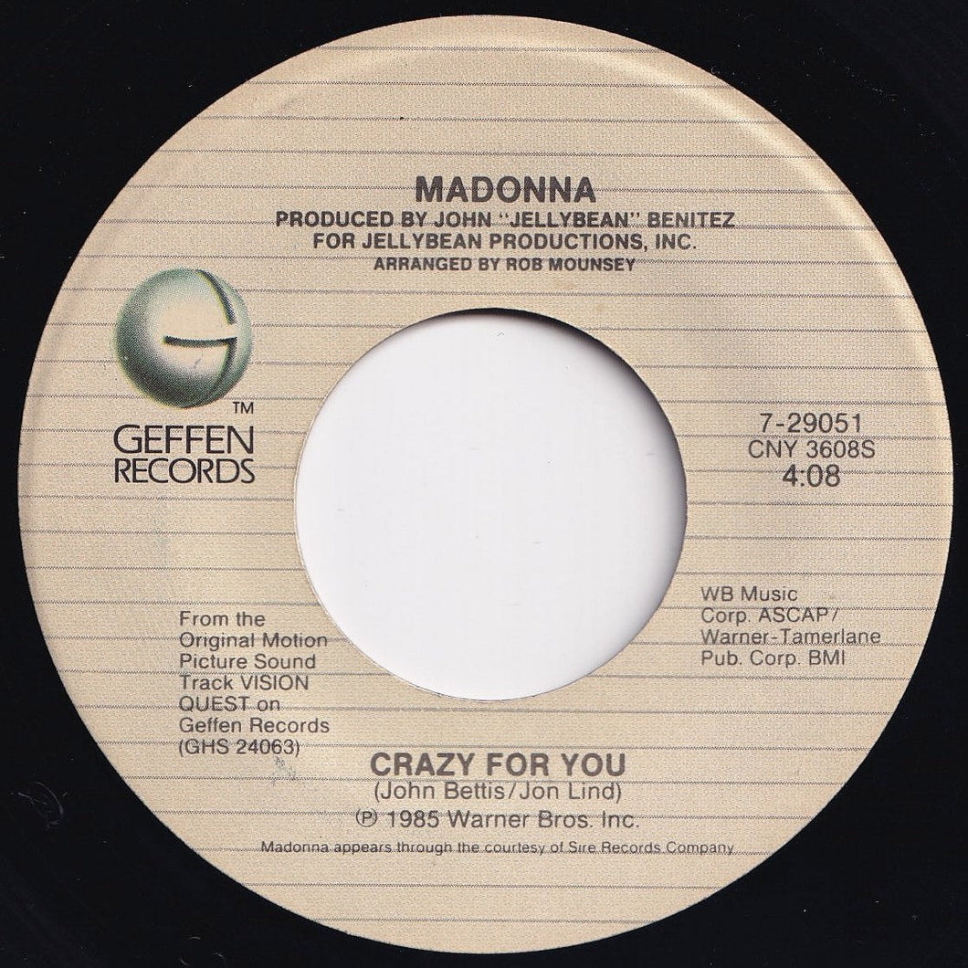 Madonna / Berlin - Crazy For You / No More Words  (7 inch Record / Used)