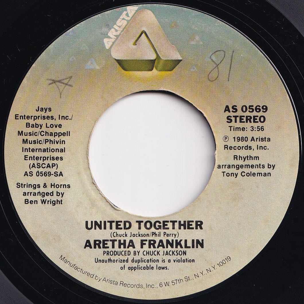 Aretha Franklin - United Together / Take Me With You (7 inch Record / Used)