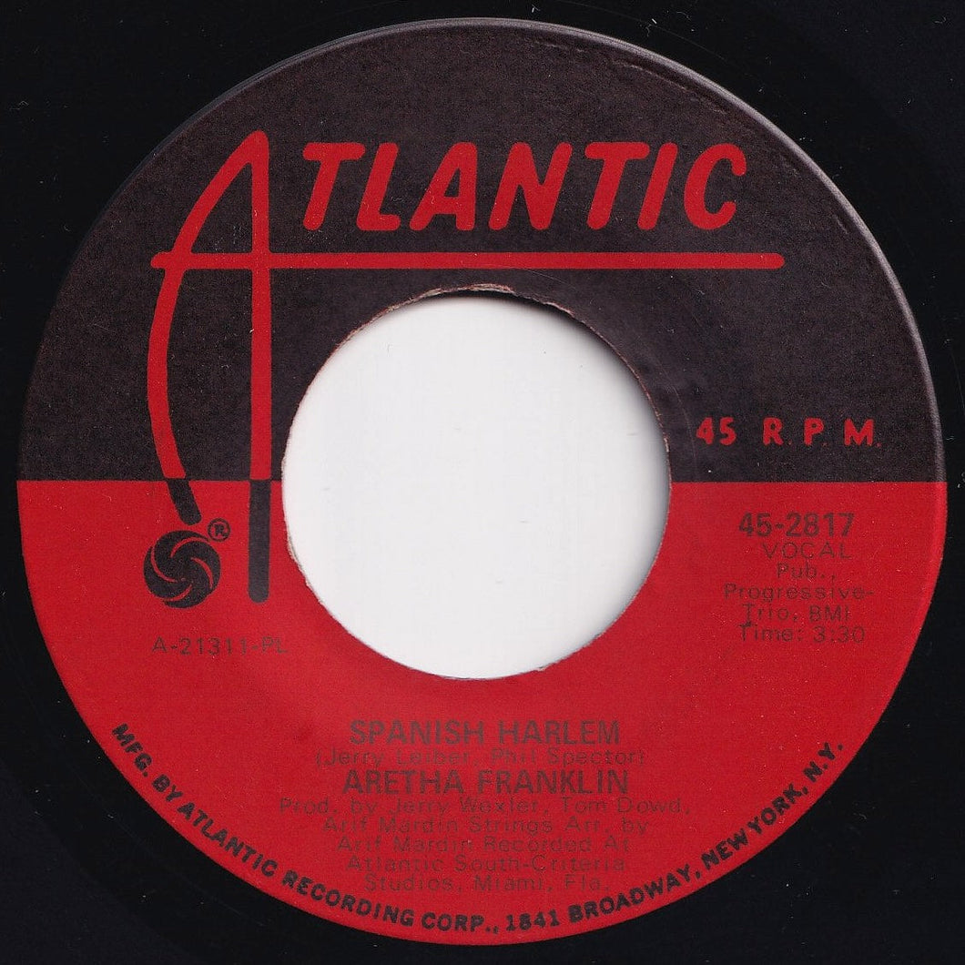 Aretha Franklin - Spanish Harlem / Lean On Me (7 inch Record / Used)