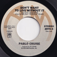 Load image into Gallery viewer, Pablo Cruise - Don&#39;t Want To Live Without It / Raging Fire (7 inch Record / Used)
