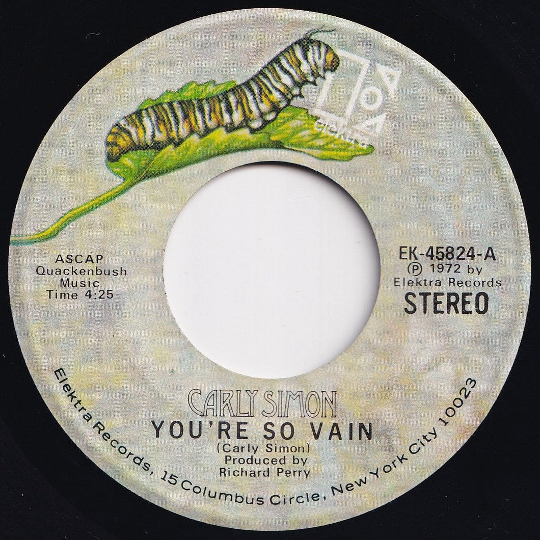 Carly Simon - You're So Vain / His Friends Are More Than Fond Of Robin (7 inch Record / Used)