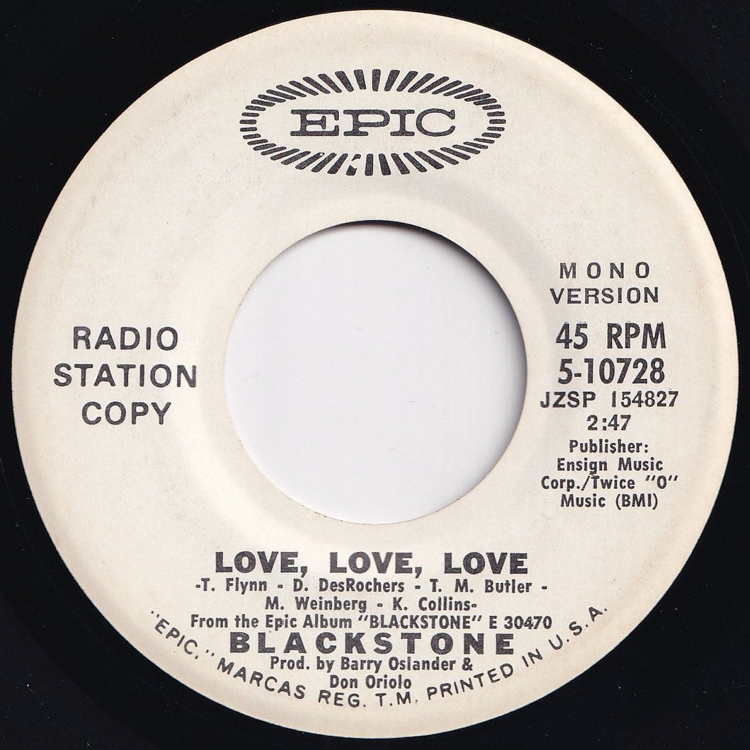 Blackstone - Love, Love, Love (Mono) / (Stereo) (7 inch Record / Used)