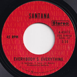 Santana - Everybody's Everything / Guajira (7 inch Record / Used)