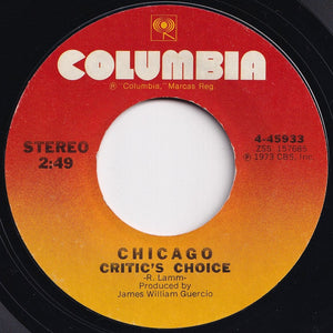 Chicago - Just You 'N' Me / Critic's Choice (7 inch Record / Used)