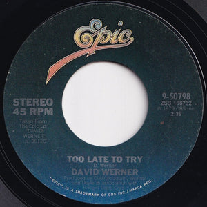 David Werner - Melanie Cries / Too Late To Try (7 inch Record / Used)