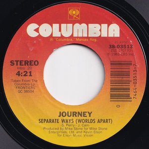 Journey - Separate Ways (Worlds Apart) / Frontiers (7 inch Record / Used)