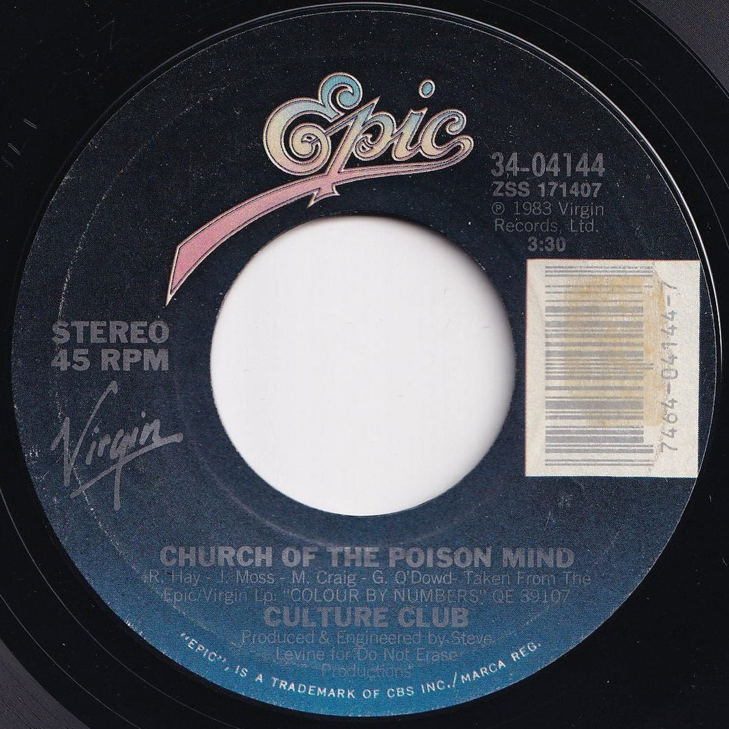 Culture Club - Church Of The Poison Mind / Mystery Boy (7 inch Record / Used)