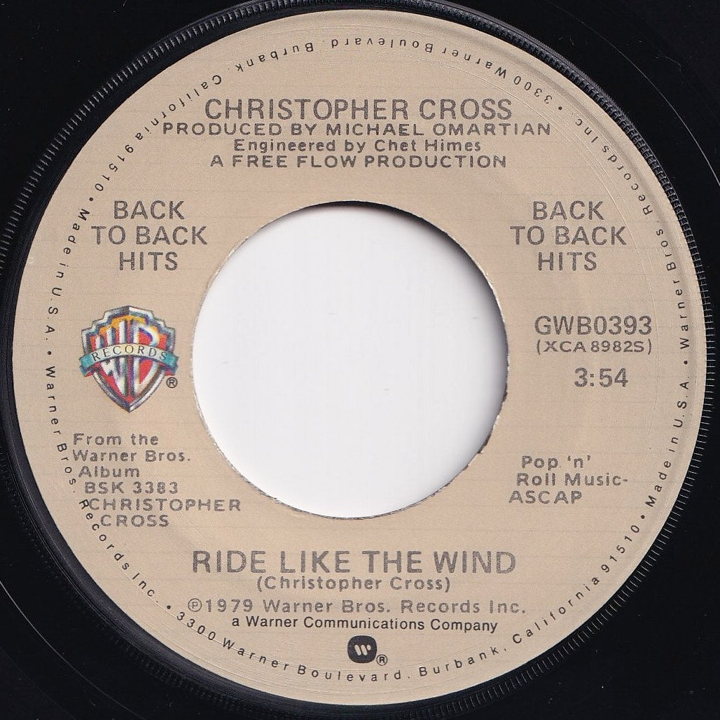 Christopher Cross - Ride Like The Wind / Sailing (7 inch Record / Used)