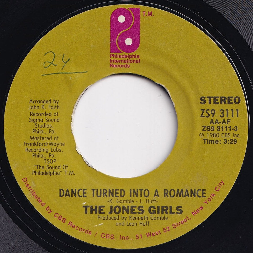 Jones Girls - Dance Turned Into A Romance / Eternally (7 inch Record / Used)