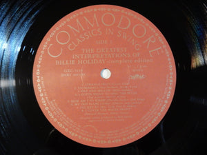 Billie Holiday - The Greatest Interpretations Of Billie Holiday (LP-Vinyl Record/Used)