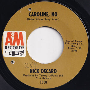 Nick DeCaro - Caroline, No / If I Only Had Time (7 inch Record / Used)