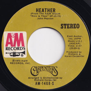 Carpenters - Top Of The World / Heather (7 inch Record / Used)