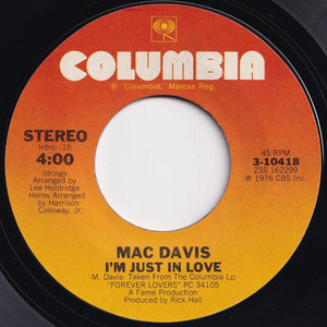 Mac Davis - Every Now And Then / I'm Just In Love (7 inch Record / Used)