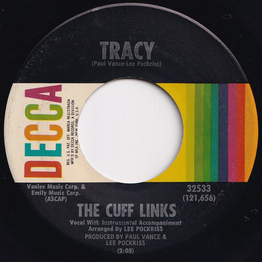 Cuff Links - Tracy / Where Do You Go? (7 inch Record / Used)