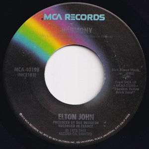 Elton John - Bennie And The Jets / Harmony (7 inch Record / Used)