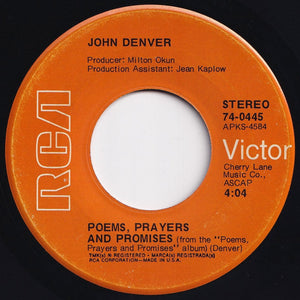 John Denver - Take Me Home, Country Roads / Poems, Prayers And Promises (7 inch Record / Used)