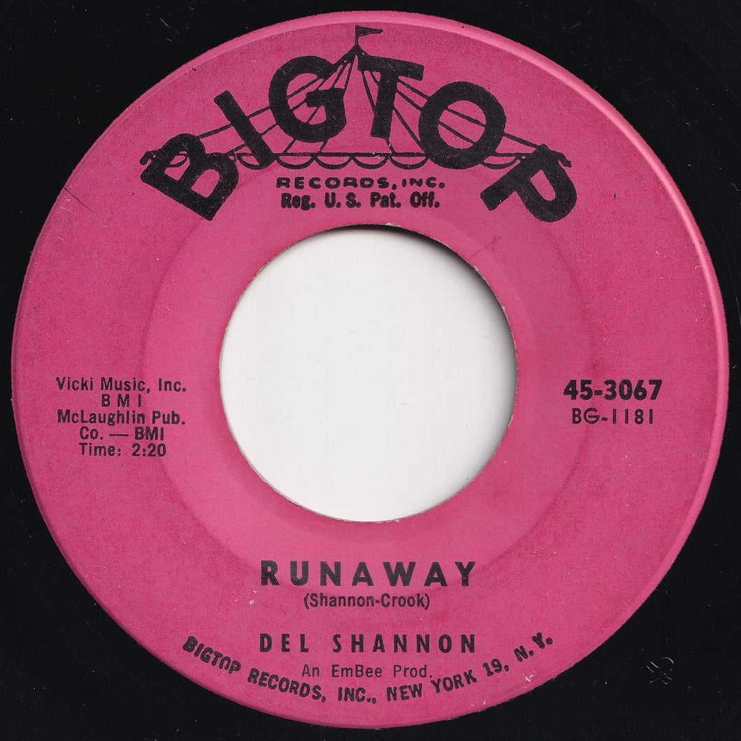 Del Shannon - Runaway / Jody (7 inch Record / Used)