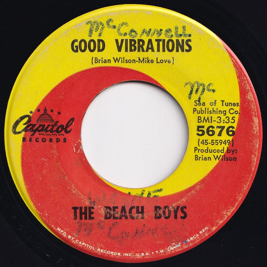 Beach Boys - Good Vibrations / Let's Go Away For Awhile (7 inch Record / Used)