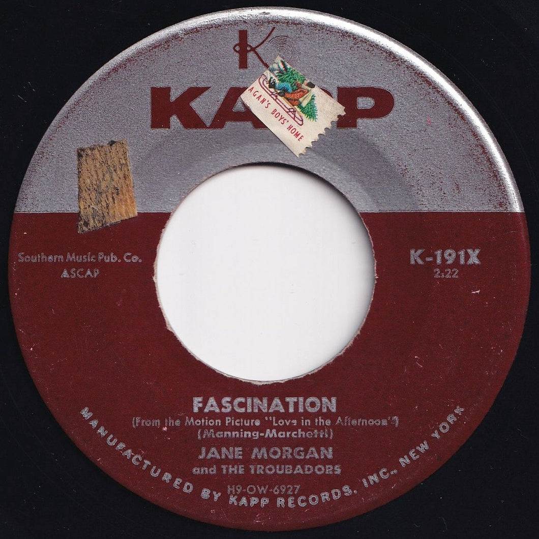 Jane Morgan - Fascination / Whistling Instrumental - Fascination (7 inch Record / Used)