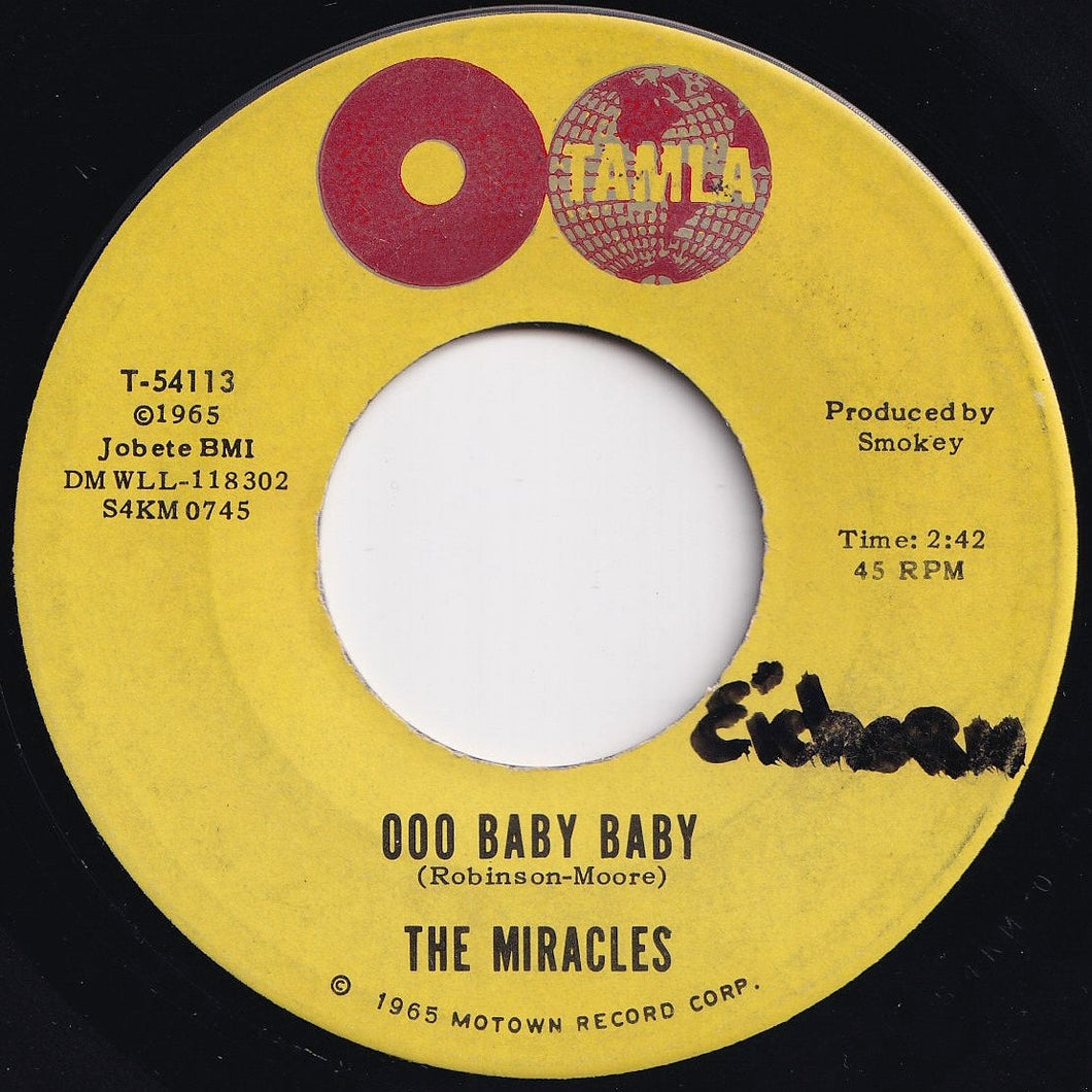 Miracles - Ooo Baby Baby / All That's Good (7 inch Record / Used)