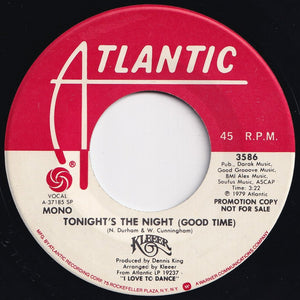 Kleeer - Tonight's The Night (Good Time) (Mono) / (Stereo) (7 inch Record / Used)