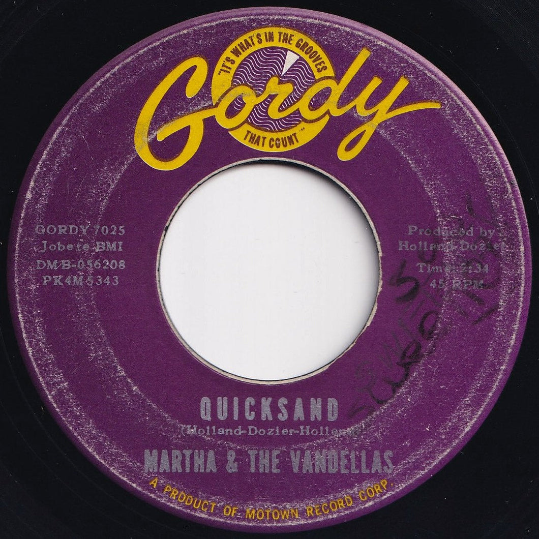 Martha & The Vandellas - Quicksand / Darling, I Hum Our Song (7 inch Record / Used)