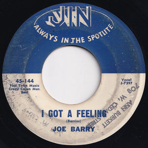 Joe Barry - I'm A Fool To Care / I Got A Feeling (7 inch Record / Used)