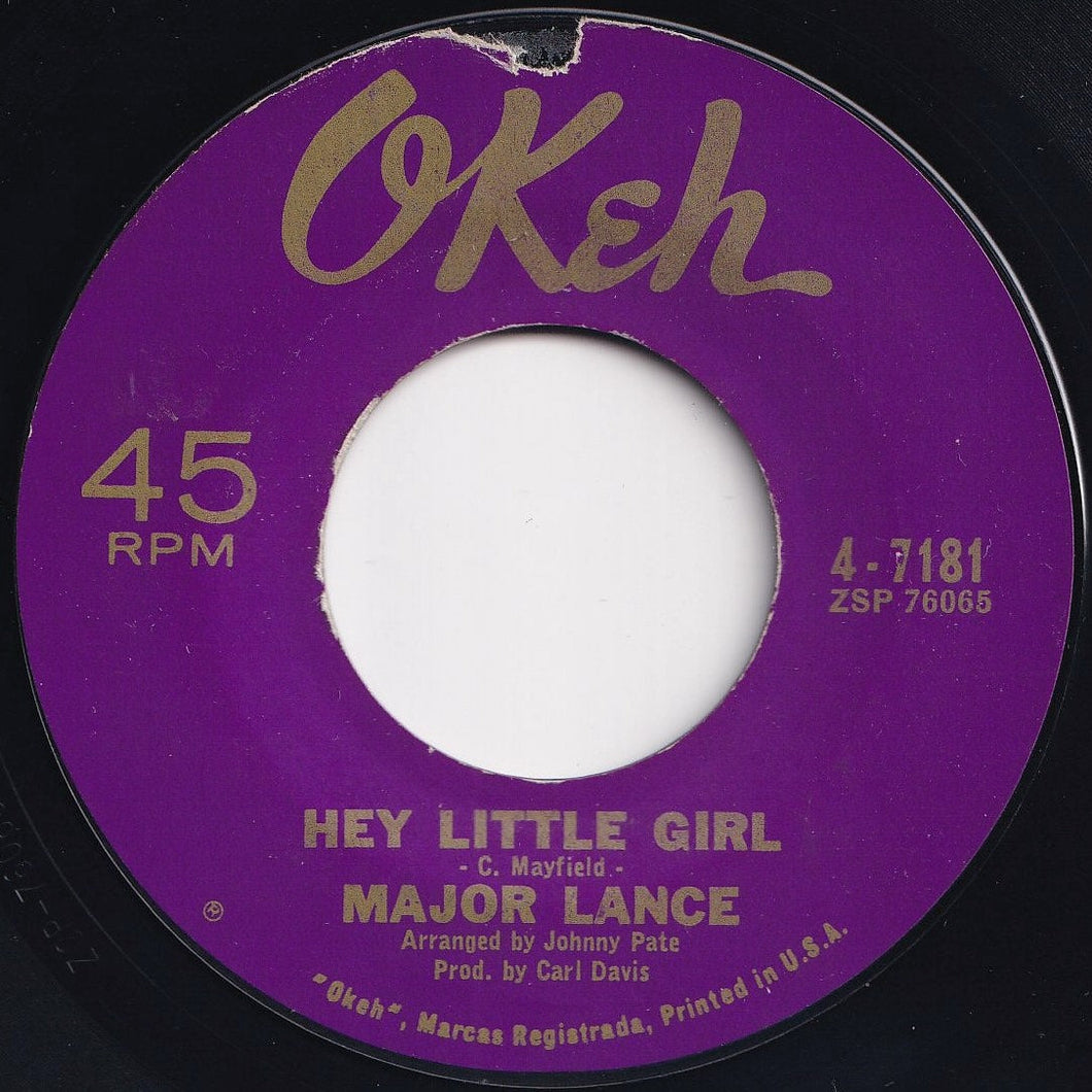 Major Lance - Hey Little Girl / Crying In The Rain (7 inch Record / Used)