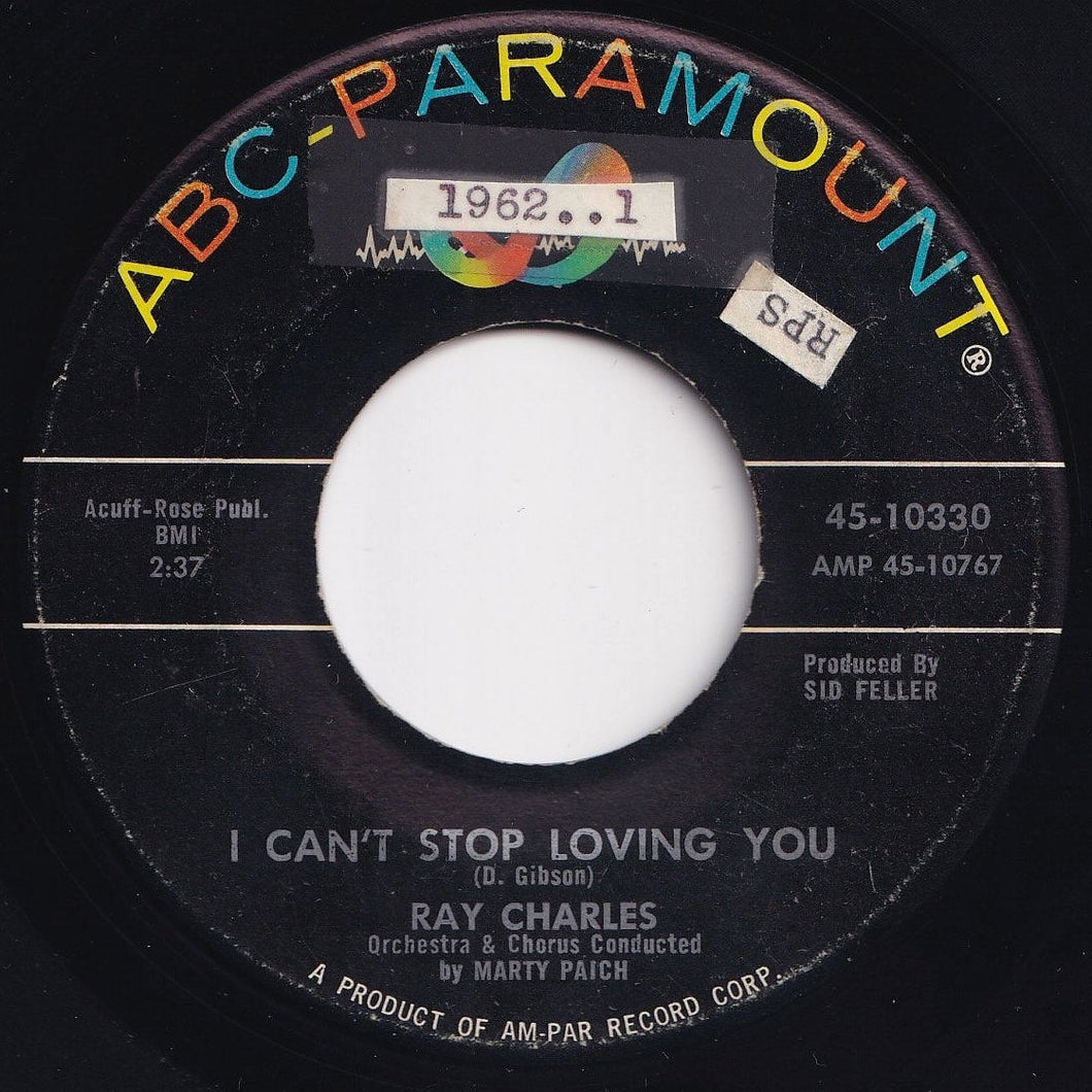 Ray Charles - I Can't Stop Loving You / Born To Lose (7 inch Record / Used)