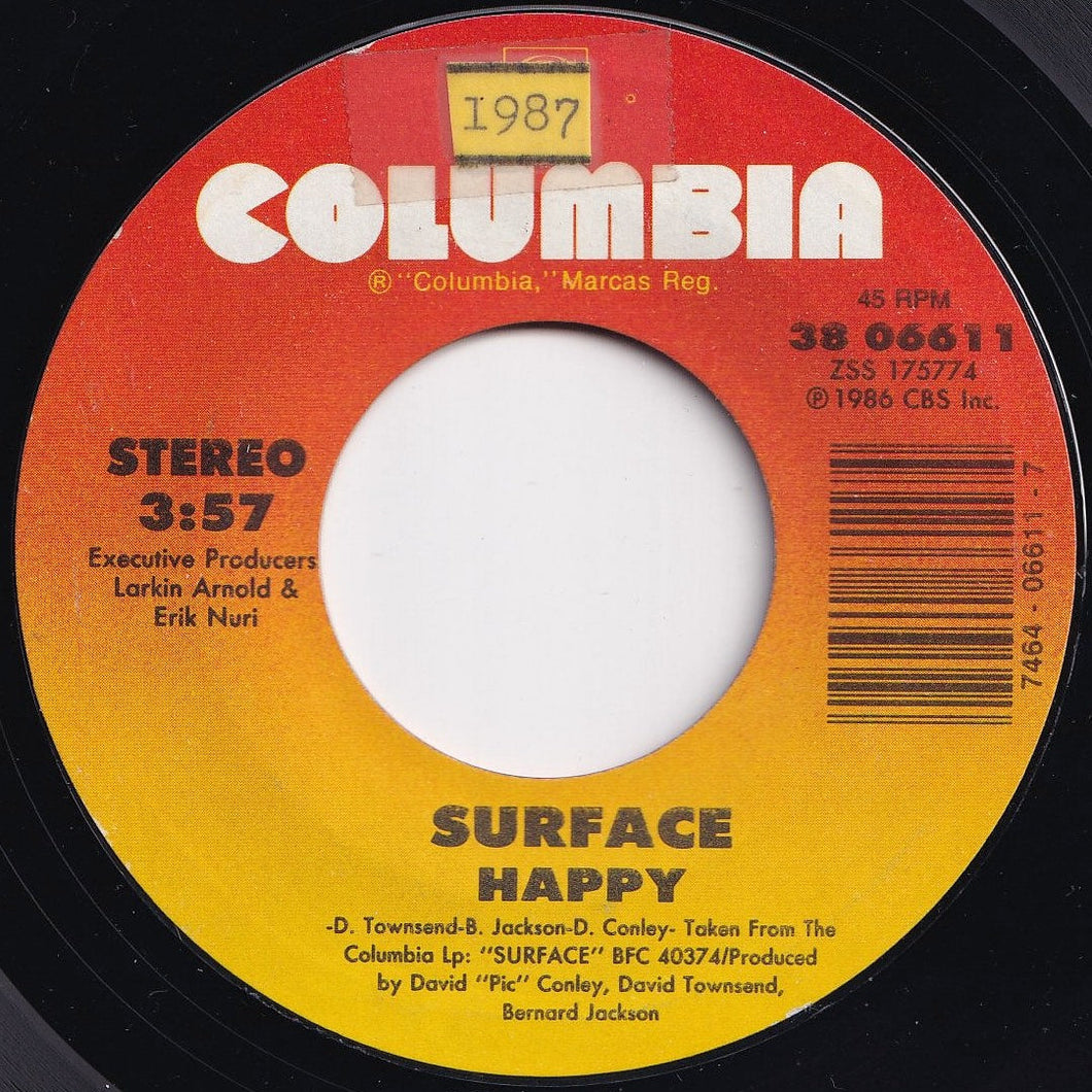 Surface - Happy / Let's Try Again (7 inch Record / Used)