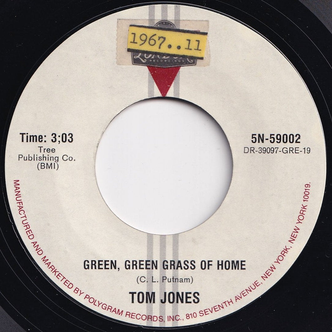 Tom Jones - Green, Green Grass Of Home / Detroit City (7 inch Record / Used)