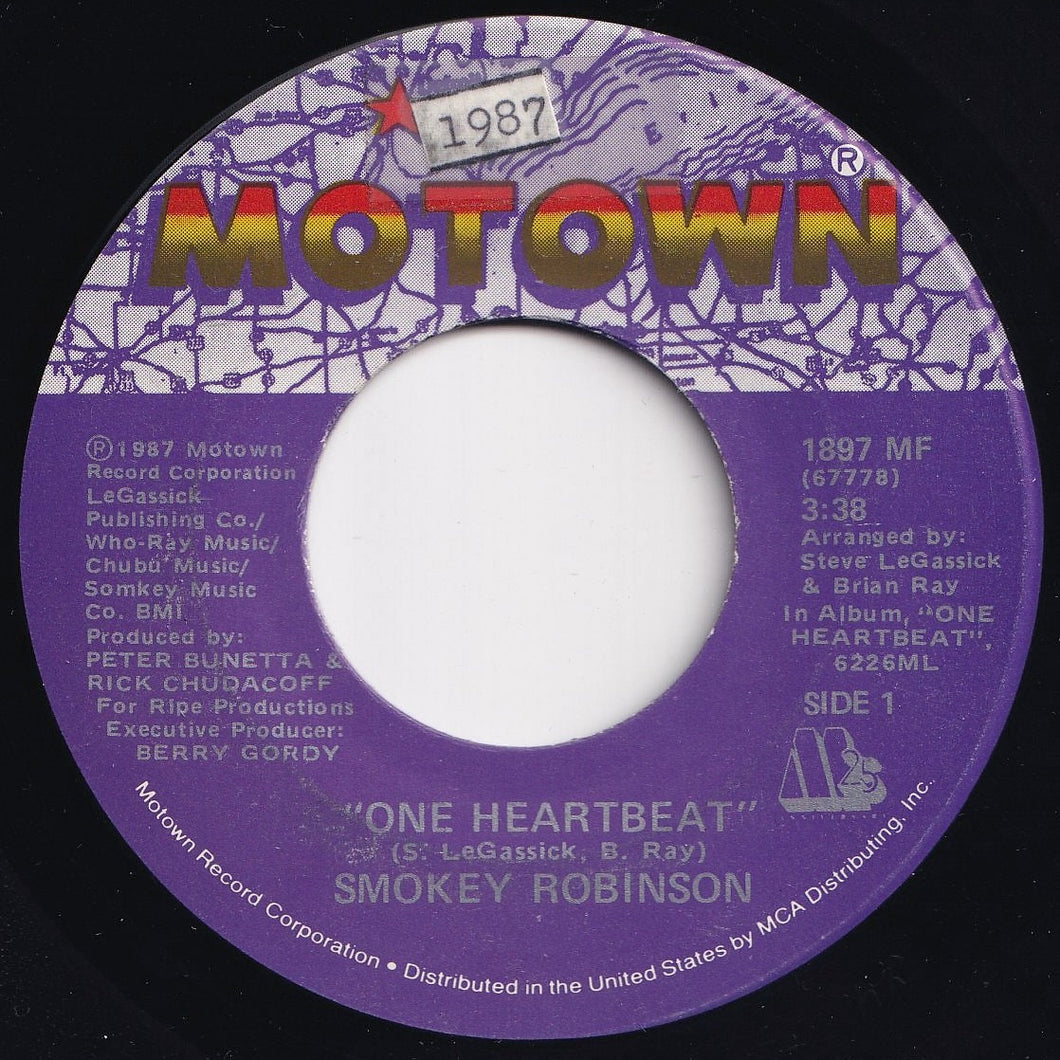 Smokey Robinson - One Heartbeat / Love Will Set You Free (Theme From Solarbabies) (7 inch Record / Used)