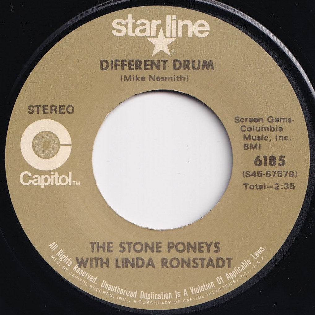 Stone Poneys - Different Drum / Long Long Time (7 inch Record / Used)